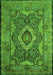 Medallion Green Traditional Rug, tr19grn