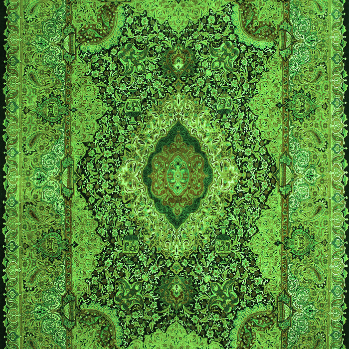 Medallion Green Traditional Rug, tr19grn