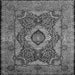 Serging Thickness of Medallion Gray Traditional Rug, tr19gry