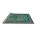 Sideview of Machine Washable Persian Light Blue Traditional Rug, wshtr1lblu