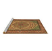 Sideview of Machine Washable Persian Brown Traditional Rug, wshtr1brn