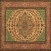 Square Persian Brown Traditional Rug, tr1brn