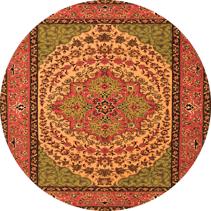Square Persian Orange Traditional Rug, tr1org