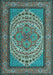 Machine Washable Persian Light Blue Traditional Rug, wshtr1lblu