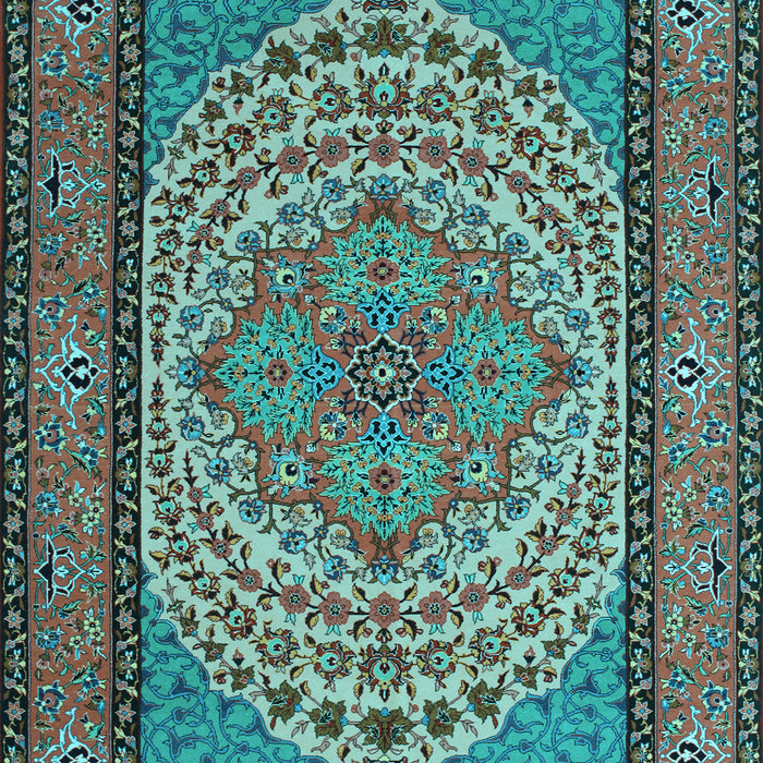 Machine Washable Persian Light Blue Traditional Rug, wshtr1lblu