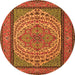 Machine Washable Persian Orange Traditional Area Rugs, wshtr1org