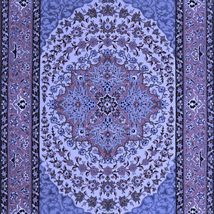Machine Washable Persian Blue Traditional Rug, wshtr1blu