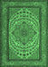 Machine Washable Persian Emerald Green Traditional Area Rugs, wshtr1emgrn