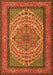 Serging Thickness of Machine Washable Persian Orange Traditional Area Rugs, wshtr1org