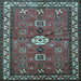 Square Persian Light Blue Traditional Rug, tr2000lblu