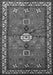 Serging Thickness of Machine Washable Persian Gray Traditional Rug, wshtr2000gry