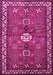 Machine Washable Persian Pink Traditional Rug, wshtr2000pnk