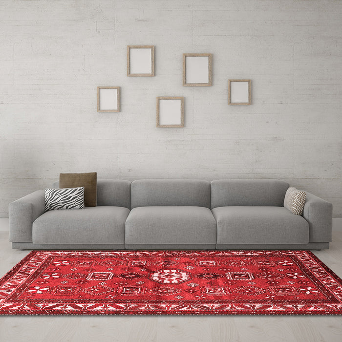 Traditional Red Washable Rugs