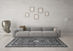 Machine Washable Persian Gray Traditional Rug in a Living Room,, wshtr2000gry