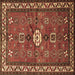 Square Persian Brown Traditional Rug, tr2000brn