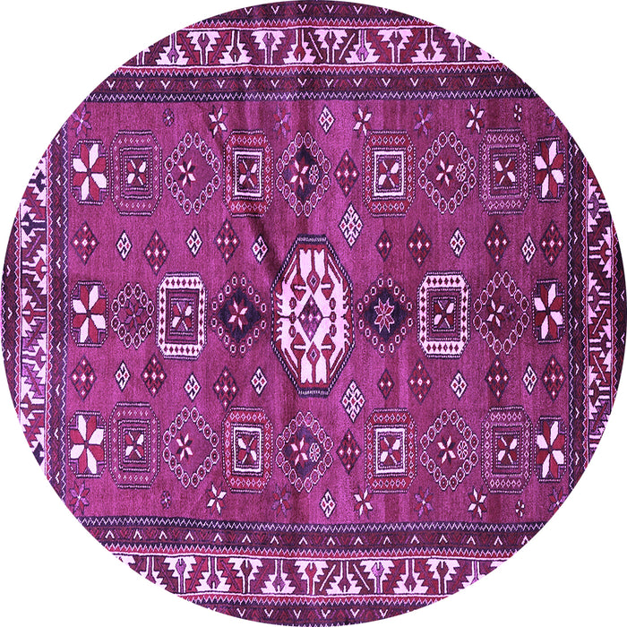 Round Persian Purple Traditional Rug, tr2000pur
