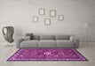 Machine Washable Persian Purple Traditional Area Rugs in a Living Room, wshtr2000pur