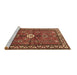 Sideview of Machine Washable Persian Brown Traditional Rug, wshtr2000brn