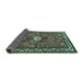 Sideview of Persian Turquoise Traditional Rug, tr2000turq