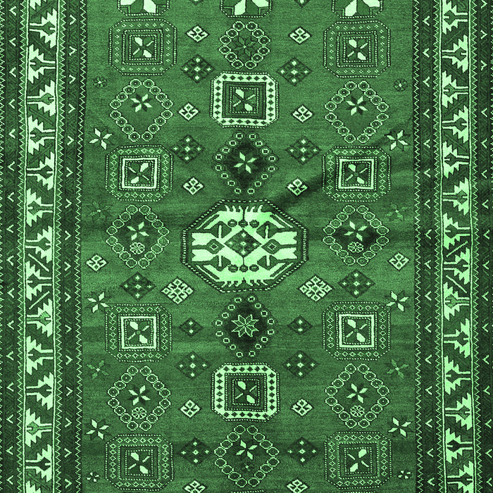 Machine Washable Persian Emerald Green Traditional Area Rugs, wshtr2000emgrn