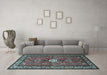 Machine Washable Persian Light Blue Traditional Rug in a Living Room, wshtr2000lblu