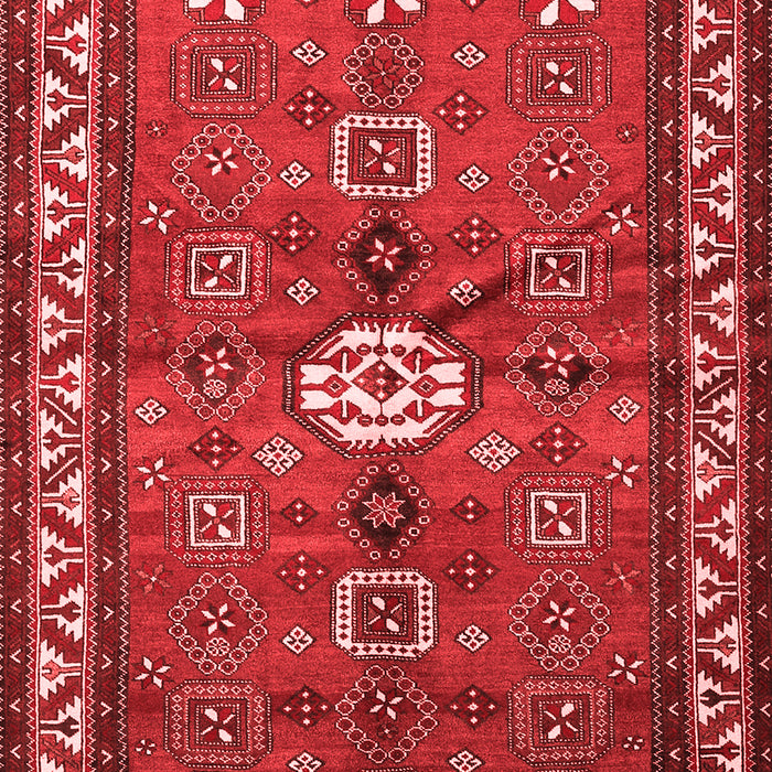 Machine Washable Persian Red Traditional Rug, wshtr2000red