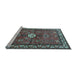 Sideview of Machine Washable Persian Light Blue Traditional Rug, wshtr2000lblu