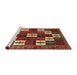 Sideview of Machine Washable Traditional Tomato Red Rug, wshtr2001