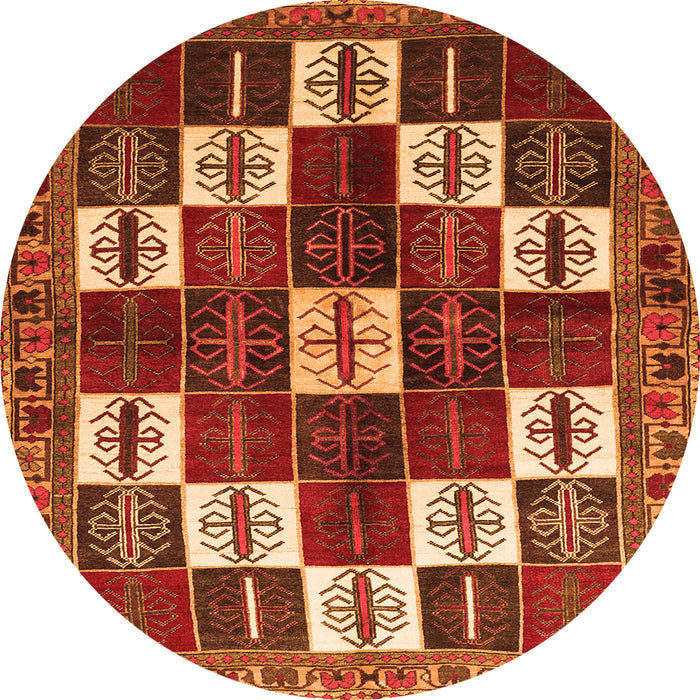 Square Persian Orange Traditional Rug, tr2001org