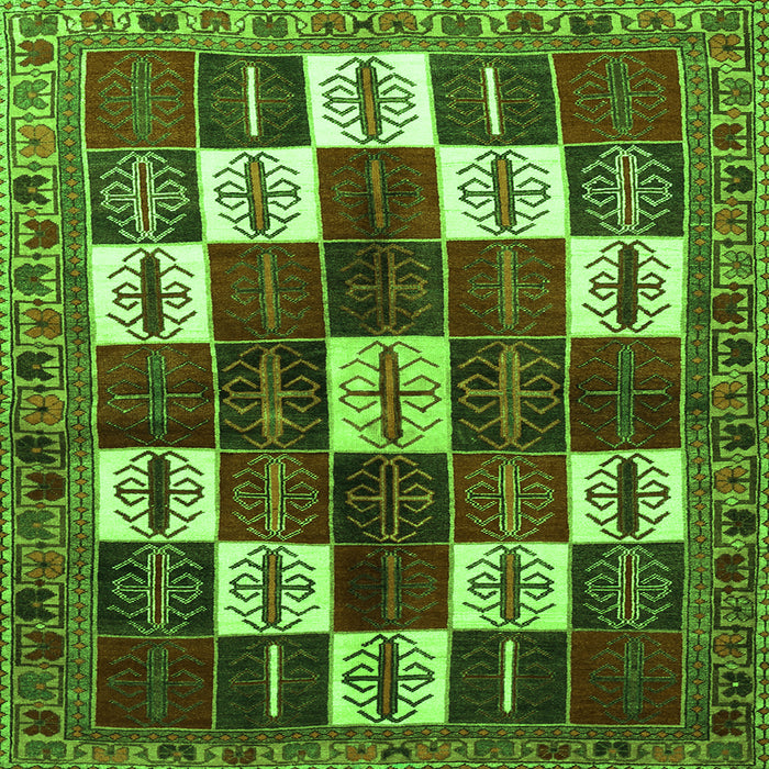 Serging Thickness of Persian Green Traditional Rug, tr2001grn