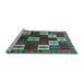 Sideview of Machine Washable Persian Light Blue Traditional Rug, wshtr2001lblu