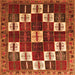 Serging Thickness of Persian Orange Traditional Rug, tr2001org