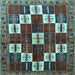 Square Machine Washable Persian Light Blue Traditional Rug, wshtr2001lblu