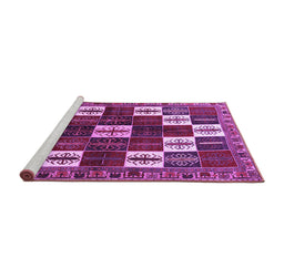 Sideview of Machine Washable Persian Purple Traditional Area Rugs, wshtr2001pur