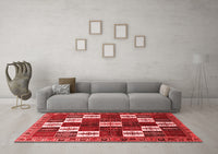 Machine Washable Persian Red Traditional Rug, wshtr2001red