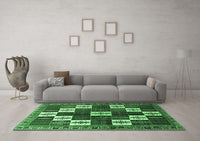 Machine Washable Persian Emerald Green Traditional Rug, wshtr2001emgrn