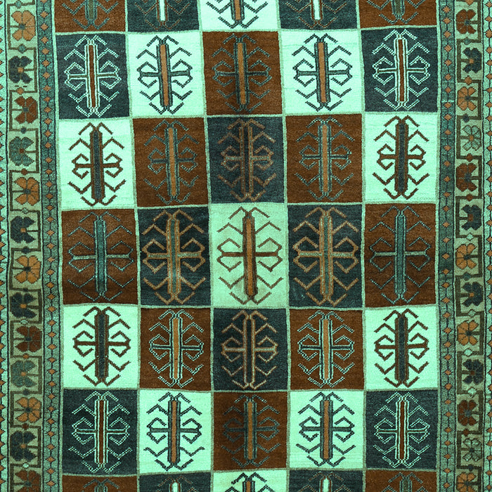 Machine Washable Persian Turquoise Traditional Area Rugs, wshtr2001turq