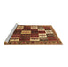 Sideview of Machine Washable Persian Brown Traditional Rug, wshtr2001brn