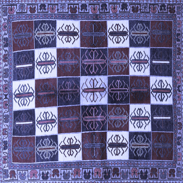 Square Persian Blue Traditional Rug, tr2001blu