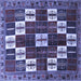 Square Persian Blue Traditional Rug, tr2001blu