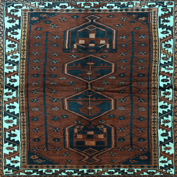 Square Persian Light Blue Traditional Rug, tr2002lblu