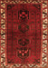 Serging Thickness of Machine Washable Persian Orange Traditional Area Rugs, wshtr2002org