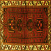 Square Persian Yellow Traditional Rug, tr2002yw