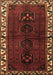 Machine Washable Persian Brown Traditional Rug, wshtr2002brn