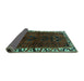 Sideview of Persian Turquoise Traditional Rug, tr2002turq