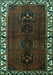 Machine Washable Persian Turquoise Traditional Area Rugs, wshtr2002turq