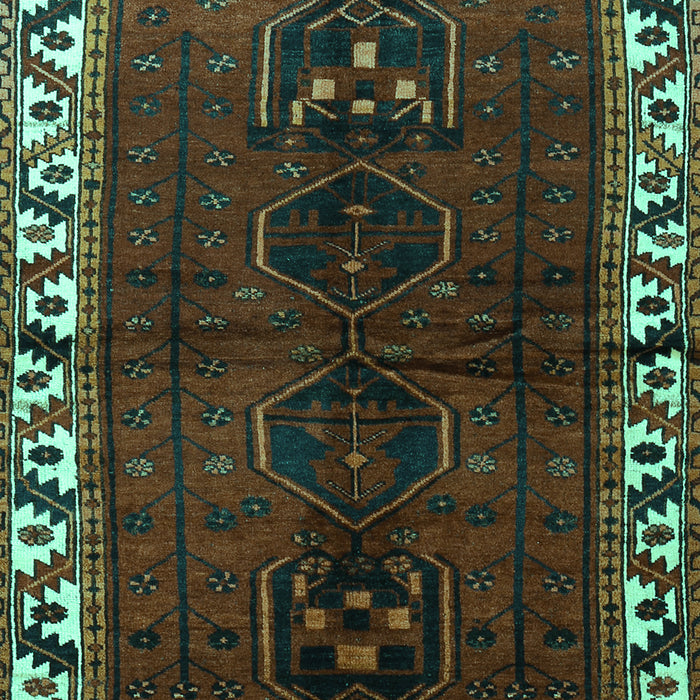 Machine Washable Persian Turquoise Traditional Area Rugs, wshtr2002turq