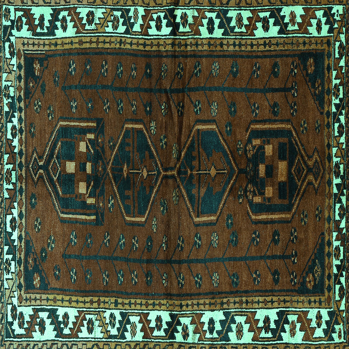Square Persian Turquoise Traditional Rug, tr2002turq