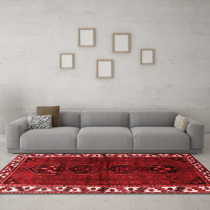 Traditional Red Washable Rugs