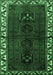 Machine Washable Persian Emerald Green Traditional Area Rugs, wshtr2002emgrn